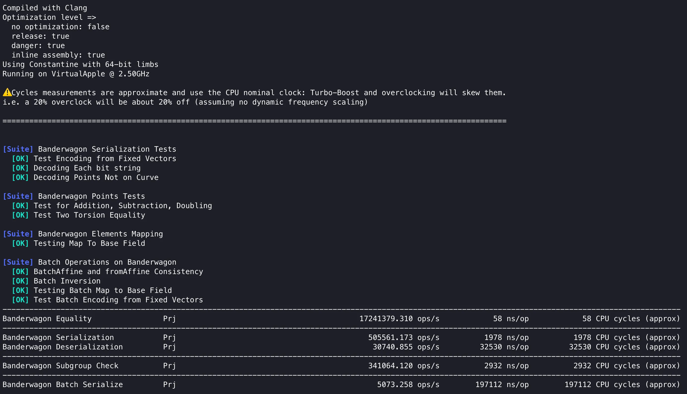 constatine-benchmarks