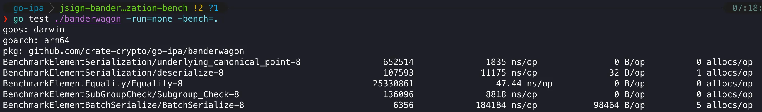 go-ipa-benchmarks