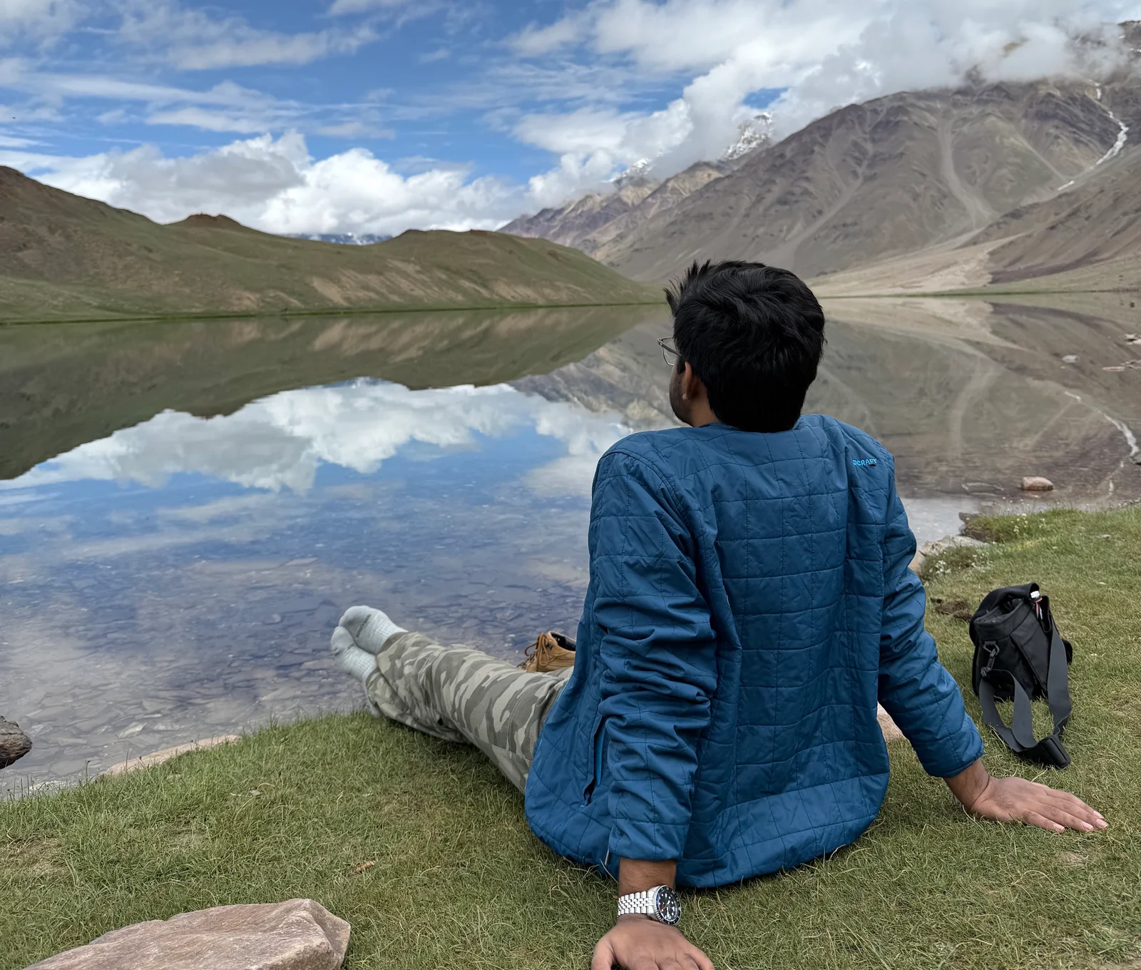 Me enjoying Chandratal Lake