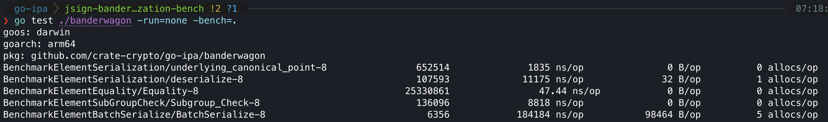 go-ipa-benchmarks